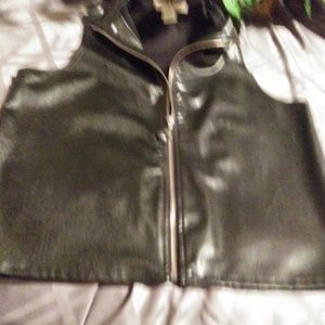 Women's faux leather vest